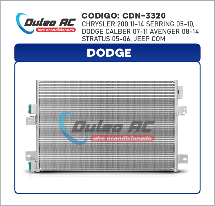 CONDENSADOR DODGE AVENGER 2008-2014